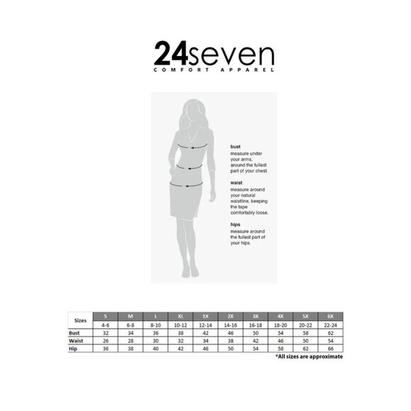 24seven Midi Length Fit N Flare Pocket Dress~Size Small~Navy Blue Comfort L11 20 - Picture 11 of 11